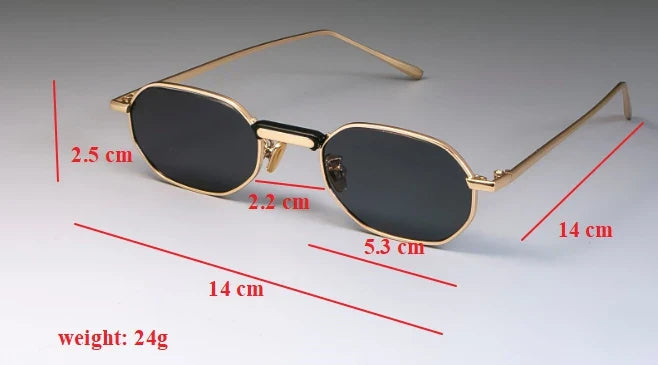 Classic metal steampunk shades – small frame, vintage unisex sunglasses
