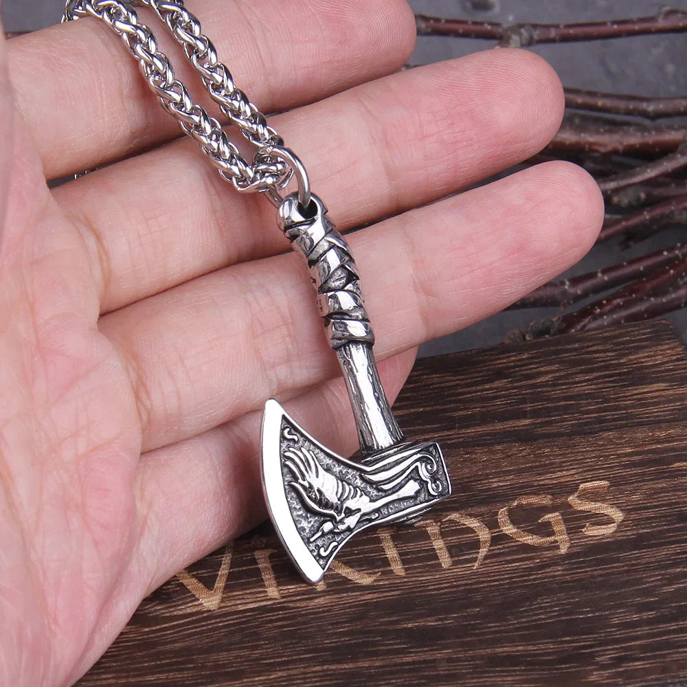 Never fade wolf and raven slavic wild amulet talisman viking necklace jewelry