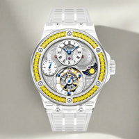 GMT Haofa tourbillon timepiece k9 crystal body sapphire lens day night feature watch