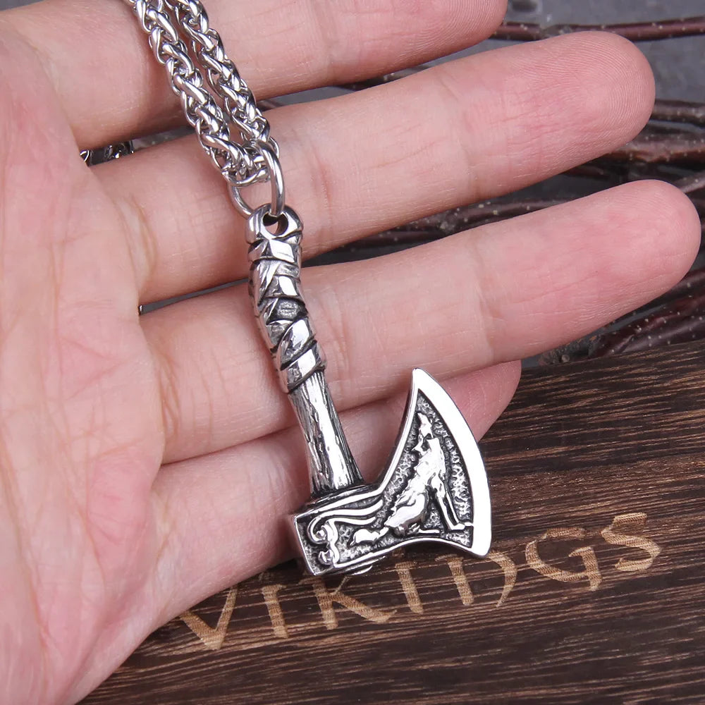 Never fade wolf and raven slavic wild amulet talisman viking necklace jewelry
