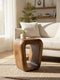 Holzhocker - Beistelltisch Couchtisch - Handgefertigter Flambierter Hocker aus massivem Suarholz- 50x30x40 cm