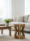 Holz Beistelltisch - Holzhocker Couchtisch Ablagetisch - Handgefertigt - Massives Suarholz - 50x28x28 cm
