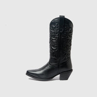 Vaada Damenstiefel Schwarz - Elegante Lederstiefel von Chalo