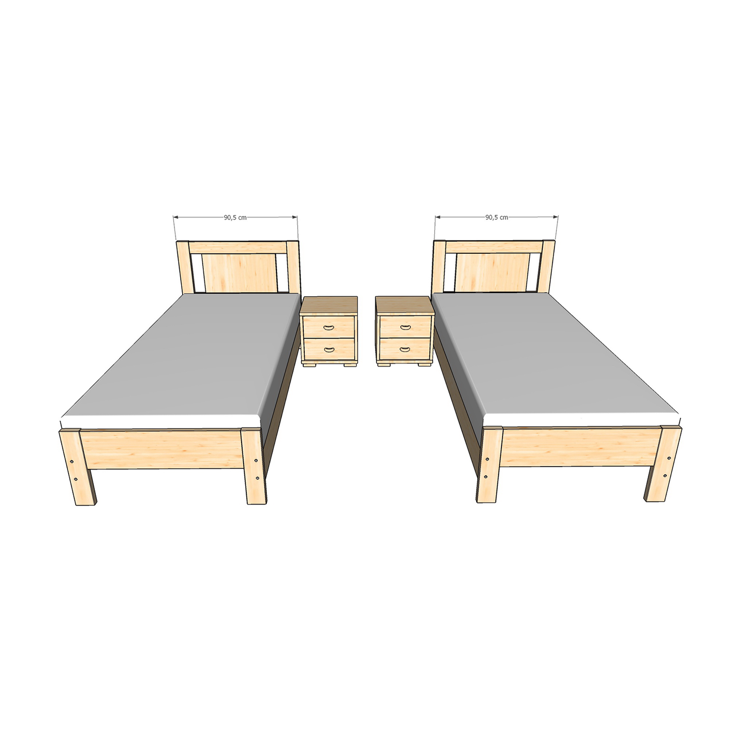 Jana Familienbett Hotel / Pensionen / Gästehaus / Jugendherberge Kieferbett |  Massivholz | 100% Bio-Bett