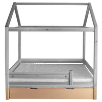 Bettkasten Solis Kinderbett - Hausbett | Massivholz | Naturholz | 100% Bio-Bett