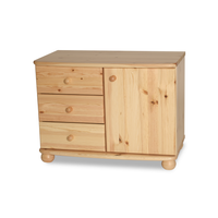 Eva Kommode Sideboard | Anrichte | 1-Türig 3-Schubladen | 100% Bio Massivholz