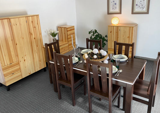 Nobis Esstisch Ausziehbar 170/220 cm 8+2 Personen | 100% Bio Kiefer Massivholz