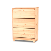 Claudia Schuhschrank / Schuhkipper | 3-Türig | 100% Bio Kiefer Massivholz