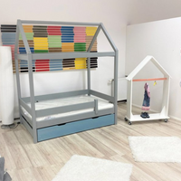 Solis Kinderbett - Hausbett inkl. Bio-Matratze | Massivholz | Naturholz | 100% Bio-Bett