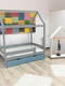 Solis Kinderbett - Hausbett inkl. Bio-Matratze | Massivholz | Naturholz | 100% Bio-Bett