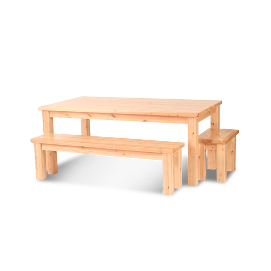 Vanessa Stuhl / Essbank 60-95-135-165 cm | 100% Bio Kiefer Massivholz