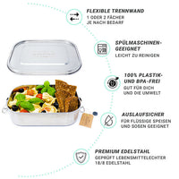 Design-Lunchbox Classic XL- Edelstahl