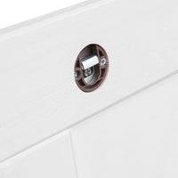 Bologna Elegante Massivholz Kiefer Spiegel 130x47 | Farbe weiß