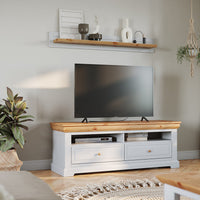 Milano Elite Massivholz Kiefer Holzregal | Farbe Weiß/Kiefer