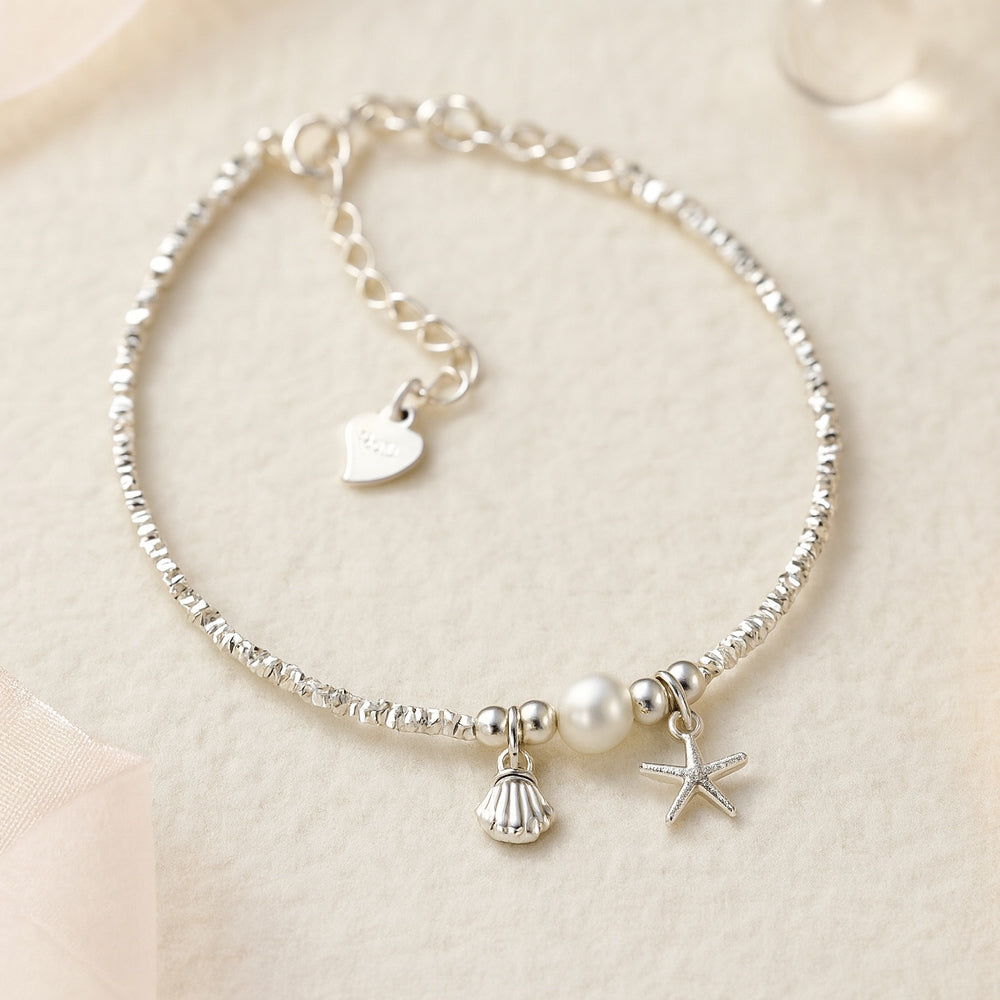 Armband aus 925er Sterling-Silber, Meeresliebe