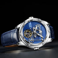 Men leather mechanical watch auto movement, sapphire glass