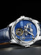 Men leather mechanical watch auto movement, sapphire glass