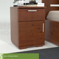 Nobis Kiefer Massivholz Nachttisch Nachtschrank | 1-Schublade 1-Türig | 100% Bio Kiefer