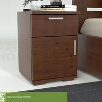 Nobis Kiefer Massivholz Nachttisch Nachtschrank | 1-Schublade 1-Türig | 100% Bio Kiefer
