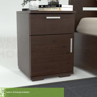 Nobis Kiefer Massivholz Nachttisch Nachtschrank | 1-Schublade 1-Türig | 100% Bio Kiefer