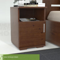 Nobis Kiefer Massivholz Nachttisch Nachtschrank | 1-Türig 1-Regal | 100% Bio Kiefer