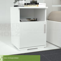 Nobis Kiefer Massivholz Nachttisch Nachtschrank | 1-Türig 1-Regal | 100% Bio Kiefer
