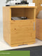 Nobis Kiefer Massivholz Nachttisch Nachtschrank | 1-Türig 1-Regal | 100% Bio Kiefer