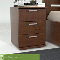 Nobis Kiefer Massivholz Nachttisch Nachtschrank | 3-Schubladen | 100% Bio Kiefer