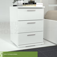 Nobis Kiefer Massivholz Nachttisch Nachtschrank | 3-Schubladen | 100% Bio Kiefer