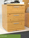 Nobis Kiefer Massivholz Nachttisch Nachtschrank | 3-Schubladen | 100% Bio Kiefer