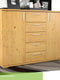 Nobis Kommode Sideboard 120-er | Anrichte | 5-Schubladen | 2-Türig | 100% Bio Kiefer Massivholz