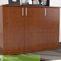 Nobis Kommode Sideboard 120-er | Anrichte | 3-Türig | 100% Bio Kiefer Massivholz