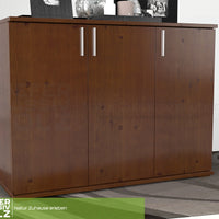 Nobis Kommode Sideboard 120-er | Anrichte | 3-Türig | 100% Bio Kiefer Massivholz