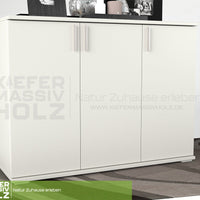Nobis Kommode Sideboard 120-er | Anrichte | 3-Türig | 100% Bio Kiefer Massivholz