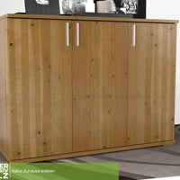 Nobis Kommode Sideboard 120-er | Anrichte | 3-Türig | 100% Bio Kiefer Massivholz