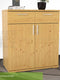 Nobis Kommode Sideboard 90-er | Anrichte | 2-Schubladen und 2-Türig | 100% Bio Kiefer Massivholz