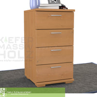 Nobis Schubladenkommode Sideboard | 4-Schubladen | 74cm hoch | 100% Bio Kiefer Massivholz