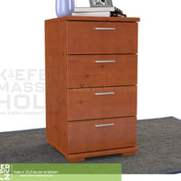 Nobis Schubladenkommode Sideboard | 4-Schubladen | 74cm hoch | 100% Bio Kiefer Massivholz