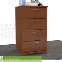 Nobis Schubladenkommode Sideboard | 4-Schubladen | 74cm hoch | 100% Bio Kiefer Massivholz