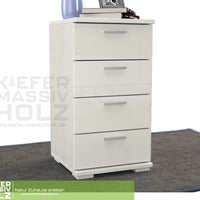 Nobis Schubladenkommode Sideboard | 4-Schubladen | 74cm hoch | 100% Bio Kiefer Massivholz