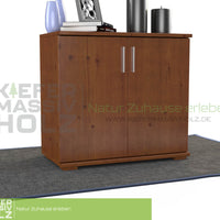 Nobis Kommode Sideboard | Anrichte | 2-Türig | 74cm hoch | 100% Bio Kiefer Massivholz
