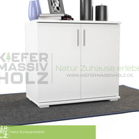 Nobis Kommode Sideboard | Anrichte | 2-Türig | 74cm hoch | 100% Bio Kiefer Massivholz