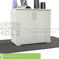 Nobis Kommode Sideboard | Anrichte | 2-Türig | 74cm hoch | 100% Bio Kiefer Massivholz