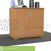 Nobis Kommode Sideboard | Anrichte | 2-Türig | 74cm hoch | 100% Bio Kiefer Massivholz
