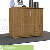 Nobis Kommode Sideboard | Anrichte | 2-Türig | 90cm hoch | 100% Bio Kiefer Massivholz
