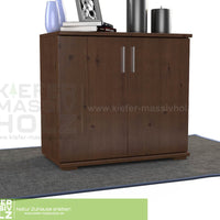Nobis Kommode Sideboard | Anrichte | 2-Türig | 90cm hoch | 100% Bio Kiefer Massivholz