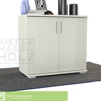 Nobis Kommode Sideboard | Anrichte | 2-Türig | 90cm hoch | 100% Bio Kiefer Massivholz