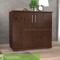 Nobis Kommode Sideboard | Anrichte | 2-Türig | 90cm hoch | 100% Bio Kiefer Massivholz