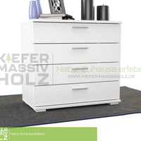 Nobis Kommode Sideboard | Anrichte | 4-Schubladen | 100% Bio Kiefer Massivholz