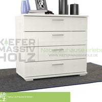 Nobis Kommode Sideboard | Anrichte | 4-Schubladen | 100% Bio Kiefer Massivholz